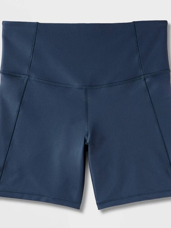 all in motion Pants - All in Motion Womens Effortless Support Bike Shorts 6in Navy Blue XXL